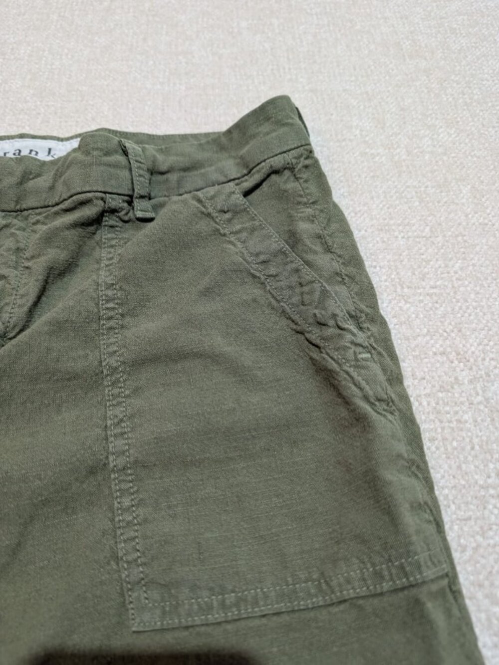 Frank & Eileen Jameson Olive Green Utility Joggers Size 8 - Picture 5 of 8